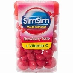تصویر قرص خوشبوکننده دهان سیم‌ سیم حاوی ویتامین C| طعم توت فرنگی |15g 