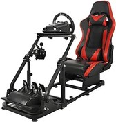 تصویر Minneer Racing Steering Wheel Stand Gaming Simulator Cockpit Fits for Logitech G923 G29 G920, Thrustmaster T300RS,TXRW_,Base for PS4,Xbox One, PC,Without Wheels and Pedals and seat 