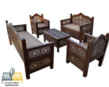 تصویر مبلمان سنتی ۷ نفره nasr-7xs2 به همراه یک میز 