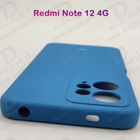 تصویر قاب محافظ سیلیکونی اصلی Xiaomi Redmi Note 12 4G Xiaomi Redmi Note 12 4G Silicone Cover with Camera Protector