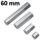 تصویر بسته 40 عددی اسپیسر مادگی به مادگی 60 میلی متر 