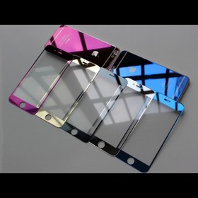 تصویر گلس تمام صفحه شیشه ایی پشت و جلو رنگی( آبی ) گوشی آیفون 6 وIPHONE 6S 