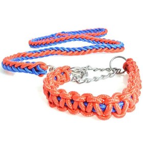 تصویر قلاده آموزشی سگ طرح بافت ضخیم 2 سانتی متر Royal Braided Nylon Rope Dog Leash