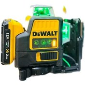 تصویر تراز لیزری دیوالت ۱۲ ولت ۳ بعدی ۳۶۰ درجه با ۱۲ خط نور سبز 