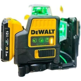 تصویر تراز لیزری دیوالت ۱۲ ولت ۳ بعدی ۳۶۰ درجه با ۱۲ خط نور سبز 