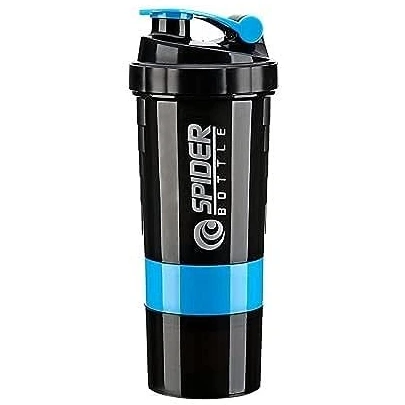 ASU Protein Shaker Bottles For Protein Mixes Spider Blender Bottle With  Stainless Steel Ball-500ML 2 Twist On Cups For Protein Organizer Gym Bottle  (BLACK) (WHITE) price in UAE,  UAE
