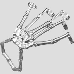 تصویر دستبند انگشتری اسکلتی مدل Bones کد Njd-400d1 