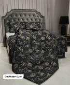 تصویر سرویس لحاف روتختی دکوتین، مدل هلن- دورو طرح جنس میکرو لوکس - دو نفره ۸ تکه : لحاف روتختی + رویه تشک ‌کش‌دوزی + روبالشی ۴x + کوسن ۲x