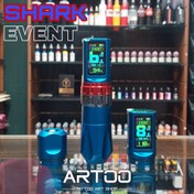 تصویر دستگاه تاتو بی سیم ایونت مدل SHARK دو باتری 