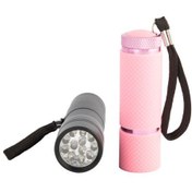 تصویر دستگاه یووی ال ای دی صورتی چراغ قوه‌ ای توان 16 وات ا uv led nail flashlight uv led nail flashlight