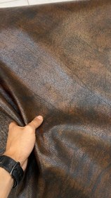 تصویر چرم بوفالو کریزی قهوه ایی تیره – ( BFAT-340 ) 