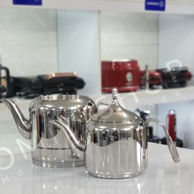 تصویر کتری قوری استیل کرکماز ترکیه مدل Cintemani کدA211 ا korkmaz Cintemani teapot set a211 korkmaz Cintemani teapot set a211