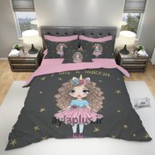 تصویر روتختی دخترانه طرح پرنسس کد 599 Princess bedspread for girls, code 599