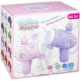 تصویر تفنگ حباب ساز باطری خور طرح کرومی و تک شاخ 