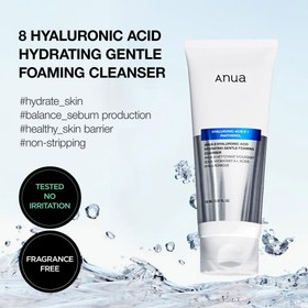 تصویر فوم شستشوی هیالورونیک اسید و پنتنول آنوا ANUA 8 HYALURONIC ACID HYDRATING GENTLE FOAMING CLEANSER - 150 ml