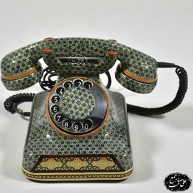 تصویر تلفن قدیمی خاتمکاری 