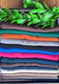 تصویر شال نخی دور دوخت - سرخابی 