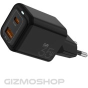 تصویر شارژر دیواری ۳۵ وات ۲ پورت تایپ C و USB-A 