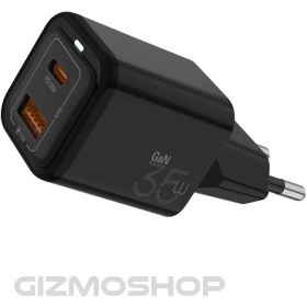 تصویر شارژر دیواری ۳۵ وات ۲ پورت تایپ C و USB-A 