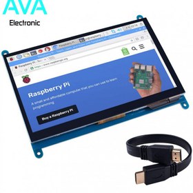 تصویر نمایشگر ۷ اینچ همراه با تاچ خازنی دارای ورودی HDMI 