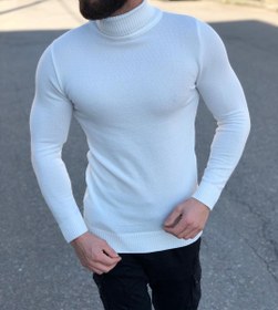 تصویر پلیور یقه اسکی مردانه Men's ski neck sweater