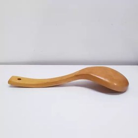 تصویر ملاقه آشپزخانه چوبی بامبو خارجی عالی و درجه یک با ارتفاع 27 سانت 