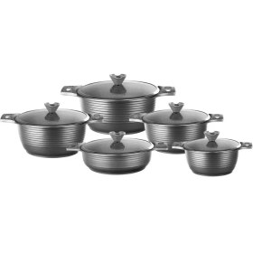 تصویر سرویس قابلمه گرانیتی کاندید مدل اوربیت (10 پارچه) Candid Granite Orbit Cookware-Set 10 Pcs