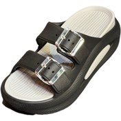 تصویر دمپایی ابری زنانه لژدار بسیار نرم دوسگگ برند شیما رنگ مشکی 