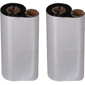 تصویر ریبون پرینتر لیبل زن مدل Wax 110mm x 75m بسته 2عددی کد B12875 