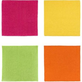 تصویر دستمال میکروفایبر 4 عددی microfiber towel 4pics