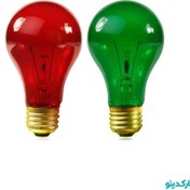 تصویر لامپ رشته ای 40 وات افروغ رنگ سبز 
