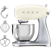 تصویر همزن برقی اسمگ مدل SMF02 کرم پایه استیل Smeg SMF02CR Stand Mixer