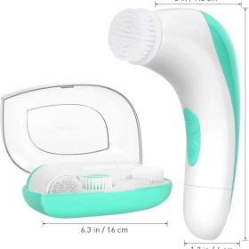 تصویر فیس براش 4 کاره برند ETEREAUTY ETEREAUTY 4 in 1 Travel-sized Electric Facial Cleaning Brush Skin Care Electric Beauty Device Brush Skin Care Massager