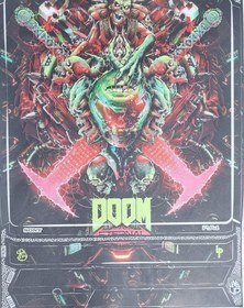 تصویر برچسب کنسول PS4 اسلیم طرح DOOM 