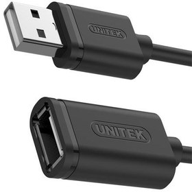 تصویر کابل افزایش طول USB 2.0 یونیتک مدل Unitek Y-C428GBK طول 1متر Unitek Y-C428GBK USB 2.0 extension cable 1 meter