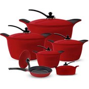 تصویر سرویس قابلمه 12 پارچه گرانیت عرشیا CO162-2397 ARSHIA 112PCS Granite Cookware Set CO162-2397