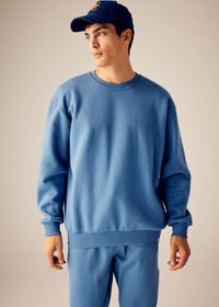 تصویر Defacto سویشرت ساده با یقه با سایز بزرگ و پهن T5139az23au Defacto Oversize Geniş Kalıp Bisiklet Yaka Basic Düz Sweatshirt T5139az23au