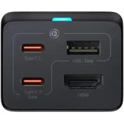 تصویر شارژر رومیزی و هاب 67W باسئوس مدل GaN5 Pro CCGP110201 Baseus GaN5 Pro CCGP110201 67W Desktop Charger and Hub