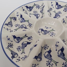 تصویر دیس گرد ۸تکه طرح مرغی 