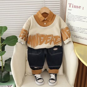 تصویر ست اسپورت پسرانه وارداتی کیفیت عالی (دورس و شلوار لی ) مناسب ۴ تا ۱۰ سال - سایز۱ 