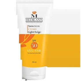 تصویر کرم ضد آفتاب رنگی مدیلن SPF50 