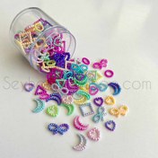 تصویر خرجکار مرواریدی مخلوط رنگی 