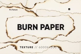 تصویر مجموعه تکسچر کاغذ سوخته (10عدد) 10Burn Paper Textures