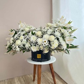 تصویر گل ترحیم سفید کد 11 