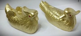 تصویر مجسمه اردک ماندارین جفت ( نر و ماده ) 