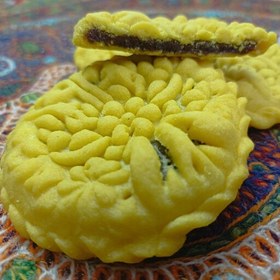 تصویر شیرینی کلمپه ساده دورپیچ سنتی کرمان بدون مواد نگهدارنده بسته 1.5 کیلویی 