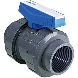 تصویر شیر توپی مهره دار یک سر دنده UPVC سایز 11/4*40 پیمتاش 