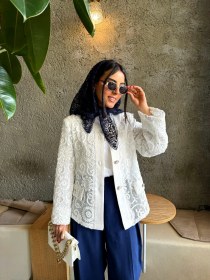 تصویر کت زنانه سفید Roban 