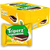 تصویر ویفر شیری فندقی با تکه های فندق و روکش شکلات شیری تریپرز - 32 عددی ا TRIPERZ TRIPERZ