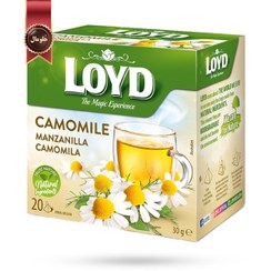 تصویر چای کیسه ای هرمی لوید LOYD مدل بابونه camomile پک 20 تایی 